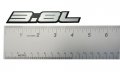 Erpart 3 8l Liter Embossed Silver On Black Highly Polished Real Aluminum Auto Emblem Badge Nameplate Compatible With Buick