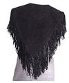 Womens Stylish Fringed Leather Poncho With Beads Size 2xl 2x Xx-large 