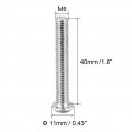Uxcell M6x40mm Machine Screws Hex Socket Round Head Screw 304 Stainless Steel Fasteners Bolts 20pcs