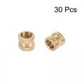 Uxcell Knurled Insert Nuts M3 X 4mm L Od Female Thread Brass Embedment Assortment Kit 30 Pcs