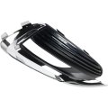 Fog Light Bezel For Buick Enclave 2018 2019 2020 2021 Passenger Side Front Textured Black Abs Plastic With Chrome Molding