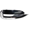 Fog Light Bezel For Buick Enclave 2018 2019 2020 2021 Passenger Side Front Textured Black Abs Plastic With Chrome Molding 