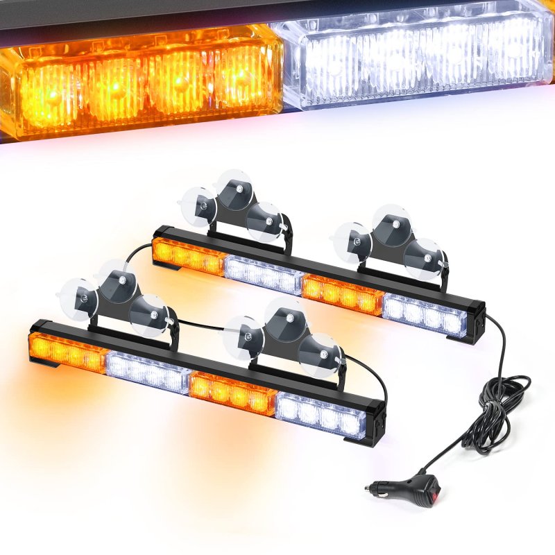 Nilight Traffic Advisor Emergency Strobe Light Bar 2 In 1 17inch Led 23 Flash Patterns Directional Safety Warning Lights With
