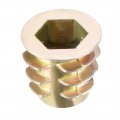 Uxcell Furniture Threaded Insert Nuts Zinc Alloy M6 Internal Threads 10mm Length 30pcs