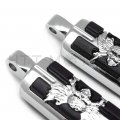 Httmt Mt216-060 Pa010x2 Pirate Skull Footpeg Compatible With Suzuk Boulevard Intruder S83 Vs1400 Marauder 800 Vz800