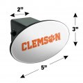 Clemson University Secondary Logo Oval Tow Hitch Cover Trailer Plug Insert 2