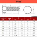 Hscrstar M8x60mm 2sets T2 Pure Copper Hexagonal Screw Bolt Nut Washer Conductive Red
