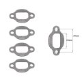 Exhaust Gasket For 43cc 47cc 49cc Mini Kids Pit Pocket Chopper Quad Dirt Bike Atv Pack Of 5