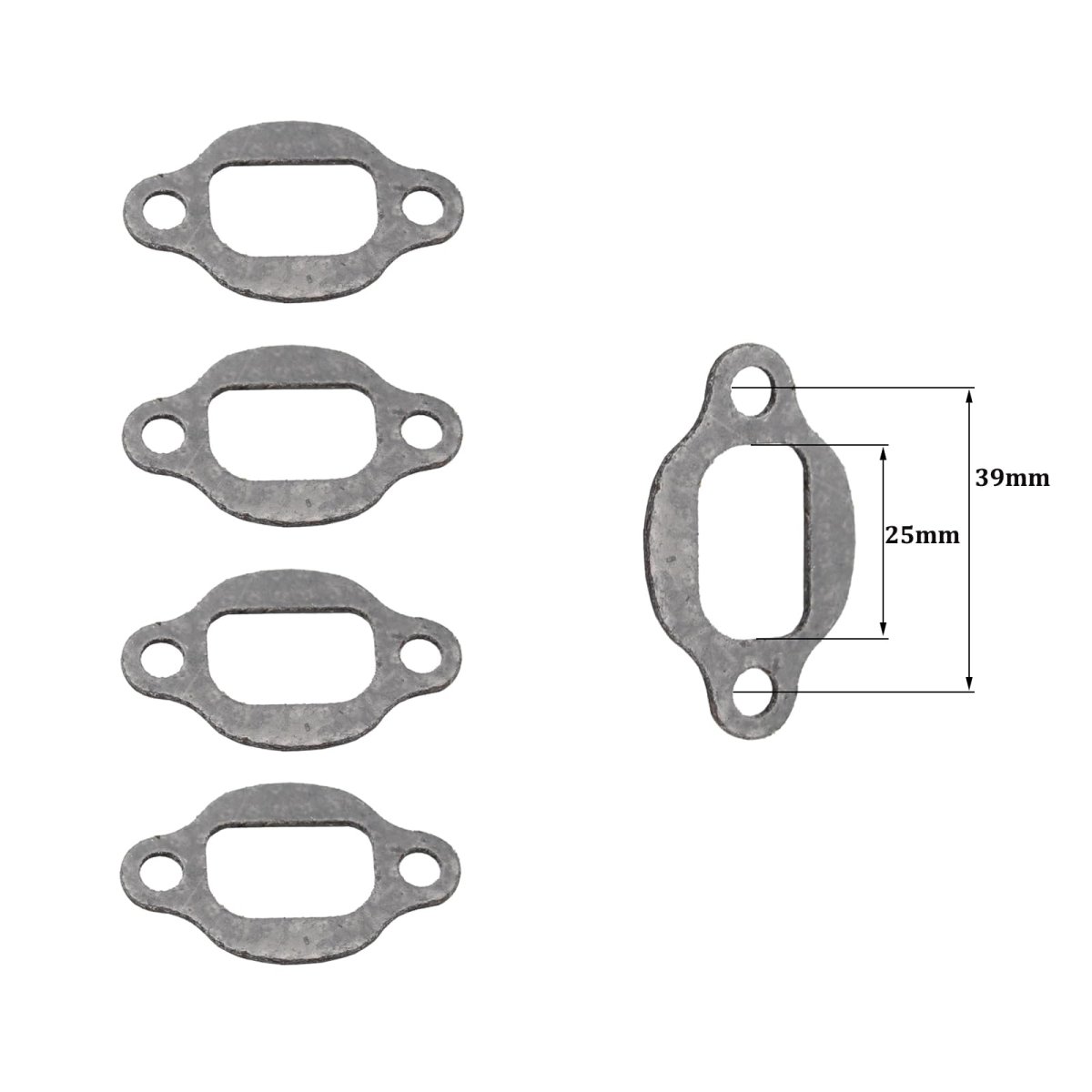 Exhaust Gasket For 43cc 47cc 49cc Mini Kids Pit Pocket Chopper Quad Dirt Bike Atv Pack Of 5