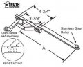 Casement Window Operator Left Hand Front Mount Stainless Steel Roller Aluminum 9 Long Arm