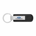 Ipick Image For Ford Ranger Silver Metal Plate Black Pu Leather Strap Key Chain Keychain Official Licensed