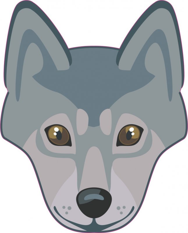 Stickertalk Wolf Vinyl Sticker 4 Inches By 5