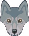 Stickertalk Wolf Vinyl Sticker 4 Inches By 5 