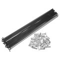 36pcs Bicycle Carbon Steel Spokes 14g Bike Spoke 248mm Length With Nipples For Most Black 
