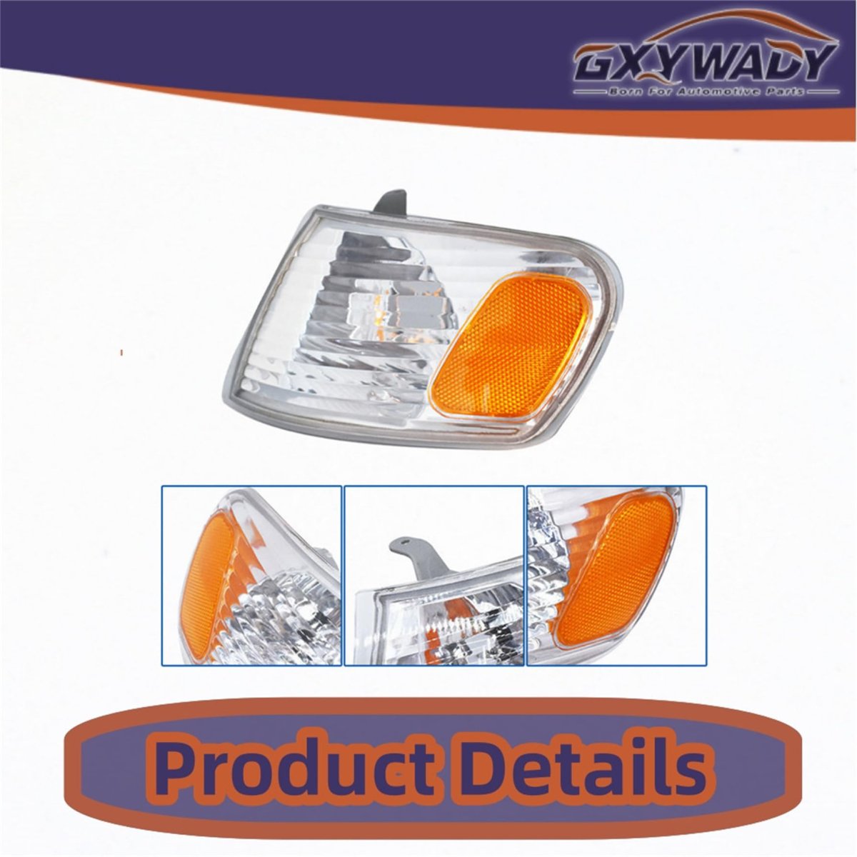 Driver Side Front Turn Signal Light Replacement For Corolla 2001 2002 Left Lamp 81520-02070 Amber Lens Halogen
