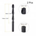 Uxcell 6542 High Speed Steel Straight Shank Twist Jobber Drill Bit Fully Ground Black Oxide Bits 9 8mm Diameter 133mm Total