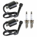 2pcs Ignition Coil Spark Plug Replacement For Yamaha Virago 535 Xv535 1987-2000 2gv-82310-21-00 Black 
