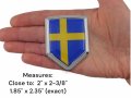 Car Chrome Decals Sweden Swedish Flag Decal Emblem Sticker Cbshd207