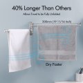 Kes 19 5-inch Bathroom Towel Rack Swivel 2-arm Swing Out Double Bar Wall Mounted Sus304 Stainless Steel Brushed Finish