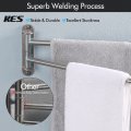 Kes 19 5-inch Bathroom Towel Rack Swivel 2-arm Swing Out Double Bar Wall Mounted Sus304 Stainless Steel Brushed Finish