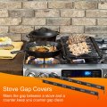 Uxcell Stove Gap Covers Kitchen Filler Aluminum Oven Cover 25 59 In Length Heat Resistant And Easy To Clean Protect Sealing