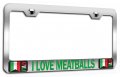 I Love Meatballs Italian Italy Chrome Metal License Plate Frame Tag Holder R50 