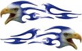 Weston Ink Screaming Eagle Head Tribal Flame Graphic Kit In Blue 