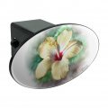 Graphics More Tropical Yellow Hibiscus Flower Hawaiian Vacation Oval Tow Trailer Hitch Cover Plug Insert