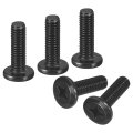 50pcs M6-1 0 X 20mm Flat Round Head Machine Screws 304 Stainless Steel Phillips Drive Full Thread Black Oxide Furniture 