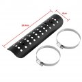 Universal Metal Exhaust Heat Shield Motorbike Muffler Pipe Insulation Cover Heel Guard Straight Black