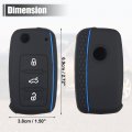 X Autohaux 2 Pcs Black Silicone Keyless Entry Car Remote Control Key Fob Shell Case Cover Protector For Volkswagen Cc Eos Gti