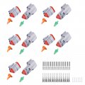 56 Pcs Deutsch Dt Grey 3 Pin Connectors 5 Set Waterproof Electrical Wire Connector With Stamped Contacts And Seal Plug For 