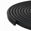 Black U Channel Edge Trim Rubber Seal Epdm 11 32 In High X 3 16 Wide 5 Ft Flexible Weather Stripping For Cars Boats Trailers 