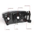 Auto Dynasty Led Drl Black Housing Clear Side Headlight Lamps Tool Kit Compatible With Dodge Ram Truck 06-09