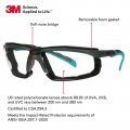 3m Safety Glasses Solus 2000 Series Ansi Z87 Scotchgard Anti-fog Anti-scratch Clear Lens Gray Teal Frame Removable Foam Gasket