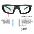 3m Safety Glasses Solus 2000 Series Ansi Z87 Scotchgard Anti-fog Anti-scratch Clear Lens Gray Teal Frame Removable Foam Gasket