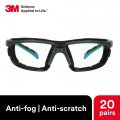 3m Safety Glasses Solus 2000 Series Ansi Z87 Scotchgard Anti-fog Anti-scratch Clear Lens Gray Teal Frame Removable Foam Gasket