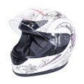 Dot Adult Motorcycle Flip Up Full Face Helmet Street Dirt Bike Atv Helmets White Pink Butterfly Small