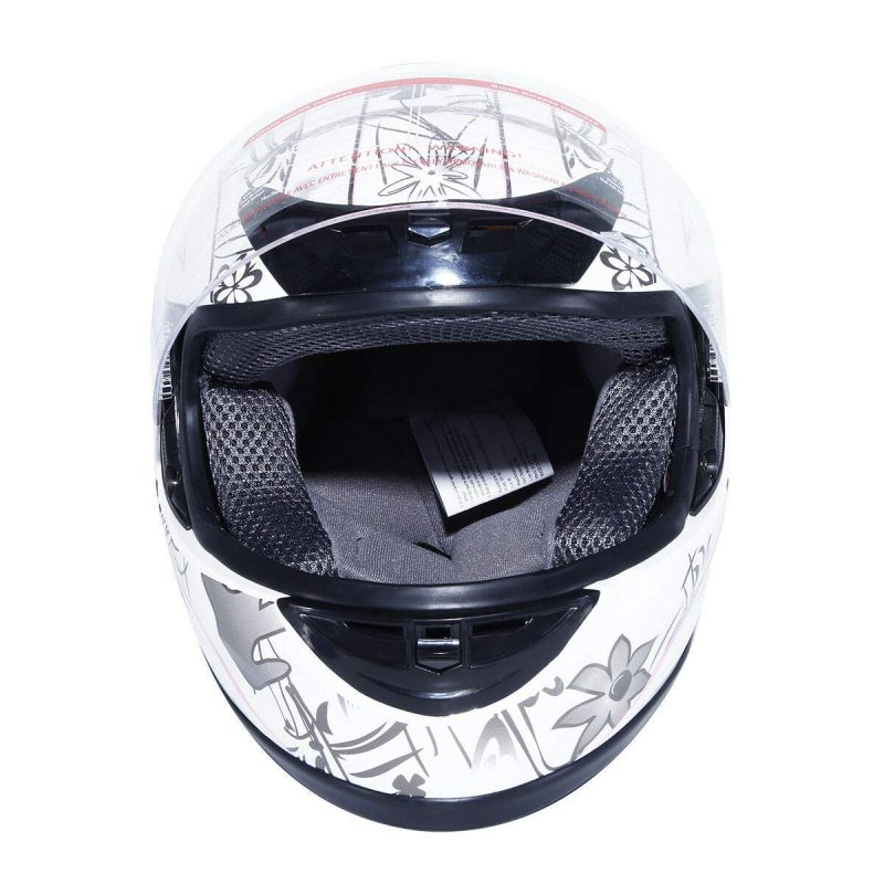 Dot Adult Motorcycle Flip Up Full Face Helmet Street Dirt Bike Atv Helmets White Pink Butterfly Small