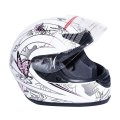 Dot Adult Motorcycle Flip Up Full Face Helmet Street Dirt Bike Atv Helmets White Pink Butterfly Small