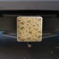 Africa Animal Silhouettes All Over Pattern Tow Trailer Hitch Cover Plug Insert