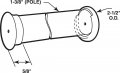 Prime-line Mp6794 Closet Pole Sockets 1-3 8 In Inside Diameter Constructed Of Wood 5 Pack