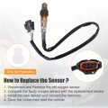 Uxcell Front Left Right Oxygen Sensor For Chevrolet Cruze 2011-2015 No 55572215 Plastic Metal Black