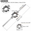 Uxcell Die Stock Handle Wrench Set 5 8-24 Unef Round And 38mm Holder Fits 1 2 -5 8 Unc Unf Metric M12-m14 Od Dies For Bolt