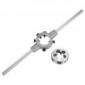 Uxcell Die Stock Handle Wrench Set 5 8-24 Unef Round And 38mm Holder Fits 1 2 -5 8 Unc Unf Metric M12-m14 Od Dies For Bolt