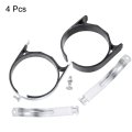 Rubber Cushion Strut Clamp 4 Piece Set 8 In Cushioned Rigid Steel Pipe For Mounting Pex Tubing To Channels Silver Industrial