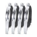 Rubber Cushion Strut Clamp 4 Piece Set 8 In Cushioned Rigid Steel Pipe For Mounting Pex Tubing To Channels Silver Industrial 