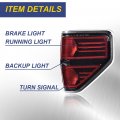 G-plus Pickup Rear Tail Lights Compatible With 2009-2014 Ford F150 2 4 Door Not Fit Flareside Models Brake Lamps Side Marker