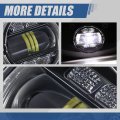 Auto Dynasty Full Led Projector Front Bumper Driving Fog Light Lamps With Wiring Harness Compatible Ford Lincoln Frontier Pilot