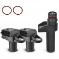A-premium 3-pc Engine Camshaft Crankshaft Position Sensors Compatible With Mercedes-benz W202 Series C220 1996 Replace